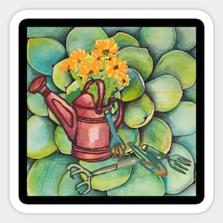 Gardening Can Sticker